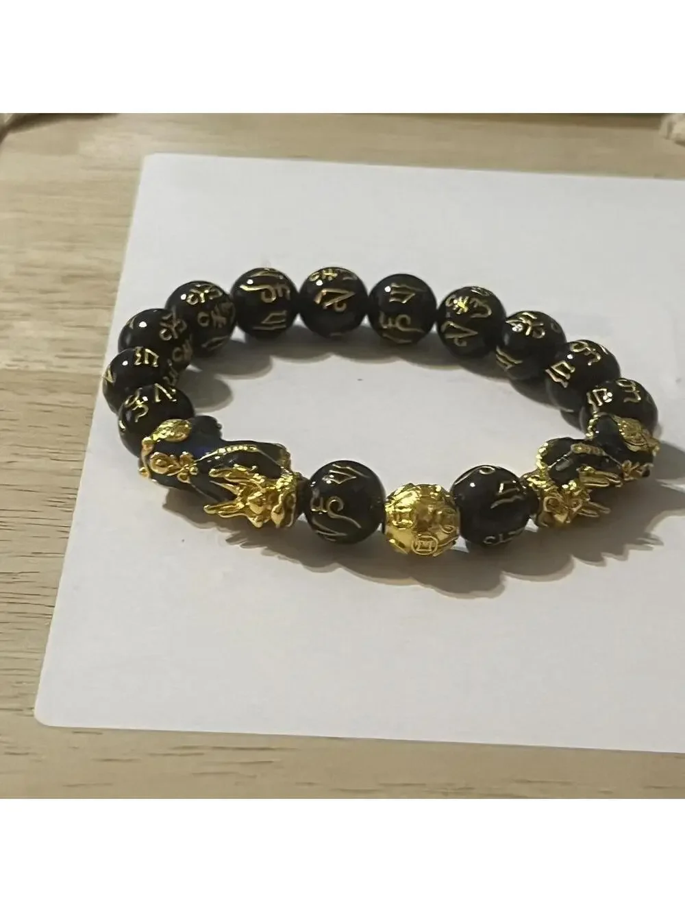 B-71 Black and gold zodiac bracelet